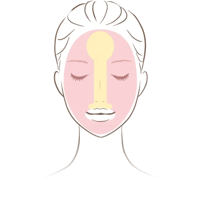 照射範囲を表したイラスト